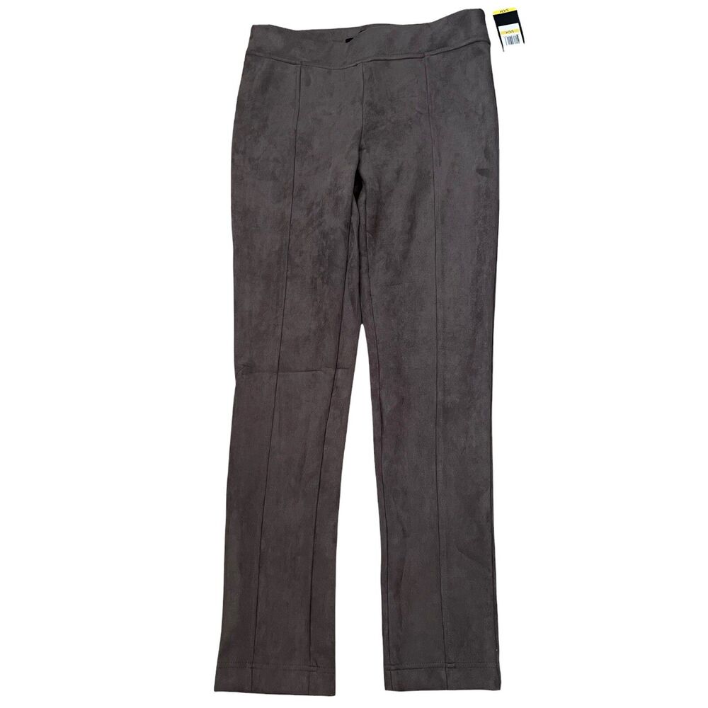Andrew Marc Womens Sz S Faux Suede Taupe Skinny Leg Pants NWT